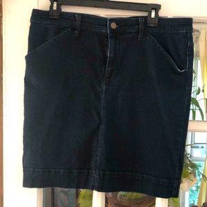 Dark wash jeans skirt